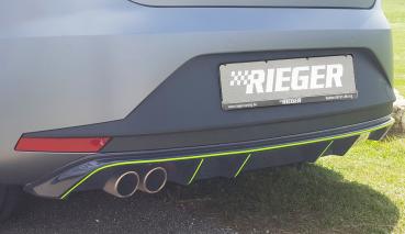 Rieger Diffusor für Seat Leon 5F FR 01/2013-12/2016 bis Facelift schwarz matt K 00027007