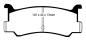 Preview: EBC Blackstuff Ultimax Bremsbeläge – Hinten für Daihatsu Charade 4 G200, G202, Daihatsu Charade 4 G203, Daihatsu Gran Move G3, Mazda 323 (3) BF – DP673