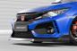 Preview: CSR Frontspoiler | Cup-Spoilerlippe mit ABE für Honda Civic FK8 Type R CSL440-G Glossy schwarz Hochglanz (keine Lackierung erforderlich)