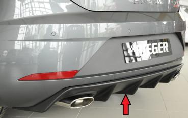 Rieger Heckeinsatz für Seat Leon Cupra (5F) ABS schwarz matt (Lackierung erforderlich) K 00027037