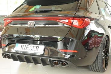 Rieger Heckeinsatz (für Fzg. ohne AHK) für Cupra Leon (KL) ABS schwarz matt (Lackierung erforderlich) Y 00027071