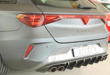 Rieger Heckeinsatz (für Fzg. ohne AHK) für Cupra Leon (KL) ABS schwarz matt (Lackierung erforderlich) Y 00027071