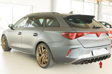 Rieger Heckeinsatz (für Fzg. ohne AHK) für Cupra Leon (KL) ABS schwarz matt (Lackierung erforderlich) Y 00027071