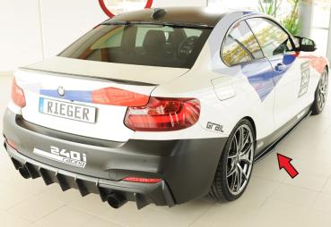 Rieger Seitenschwelleransatz rechts für BMW 2er F22/ F23 (1C) ABS schwarz matt (Lackierung erforderlich) Y 00035103