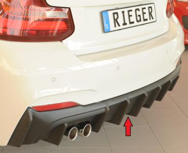 Rieger Heckeinsatz für BMW 2er F22/ F23 (1C) ABS schwarz matt (Lackierung erforderlich) Y 00035104