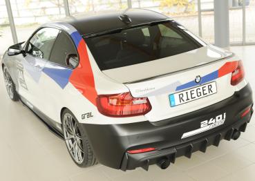 Rieger Heckeinsatz für BMW 2er F22/ F23 (1C) ABS schwarz matt (Lackierung erforderlich) Y 00035105
