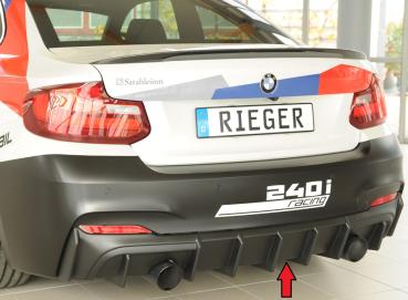Rieger Heckeinsatz für BMW 2er F22/ F23 (1C) ABS schwarz matt (Lackierung erforderlich) Y 00035105