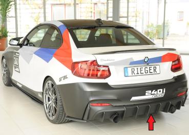 Rieger Heckeinsatz für BMW 2er F22/ F23 (1C) ABS schwarz matt (Lackierung erforderlich) Y 00035105