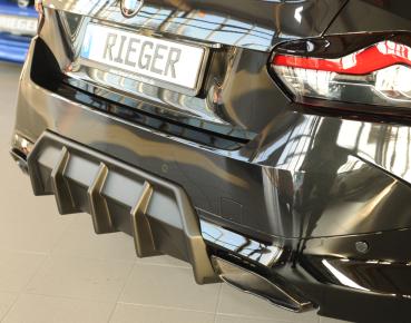 Rieger Heckeinsatz (Mittelteil) für BMW 2er G42 (G2C) ABS schwarz matt (Lackierung erforderlich) Y 00035114