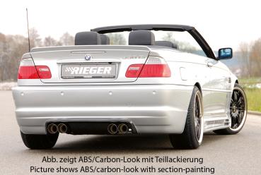 Rieger Heckansatz für BMW 3er E46 ABS schwarz matt (Lackierung erforderlich) K 00050113