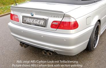 Rieger Heckansatz für BMW 3er E46 ABS schwarz matt (Lackierung erforderlich) K 00050113