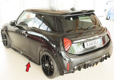 Rieger Seitenschwelleransatz links für Mini Cooper C (FM6/F66/F67) ABS schwarz matt (Lackierung erforderlich) Y 00054003