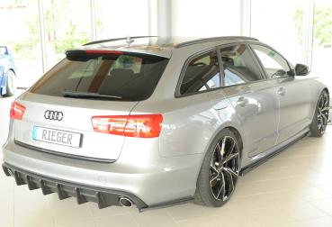 Rieger Heckeinsatz (für Fzg. ohne AHK) für Audi A6 (4G/C7) ABS schwarz matt (Lackierung erforderlich) Y 00055353