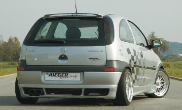 Rieger Heckansatz für Opel Corsa C ABS schwarz matt (Lackierung erforderlich) Y 00058915
