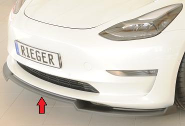 Rieger Spoilerschwert für originale Frontschürze für Tesla Model 3 (06/2018–09/2023, alle Modelle inkl. Performance) – ABS, inkl. ABE