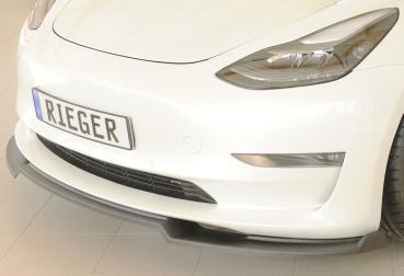 Rieger Spoilerschwert für originale Frontschürze für Tesla Model 3 (06/2018–09/2023, alle Modelle inkl. Performance) – ABS, inkl. ABE