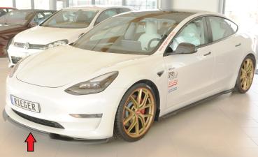 Rieger Spoilerschwert für originale Frontschürze für Tesla Model 3 (06/2018–09/2023, alle Modelle inkl. Performance) – ABS, inkl. ABE
