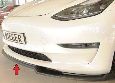 Rieger Spoilerschwert für originale Frontschürze für Tesla Model 3 (06/2018–09/2023, alle Modelle inkl. Performance) – ABS, inkl. ABE