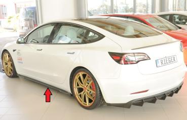 Rieger Seitenschwelleransatz links für originale Seitenschweller für Tesla Model 3 (06/2018–09/2023 bis Facelift, ab 10/2023 Facelift, alle Modelle inkl. Performance) – ABS, inkl. Gutachten