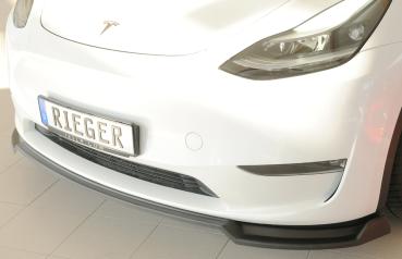 Rieger Spoilerschwert für originale Frontschürze für Tesla Model Y (ab 03/2020, alle Modelle inkl. Performance) – ABS schwarz-matt (Finish), inkl. ABE