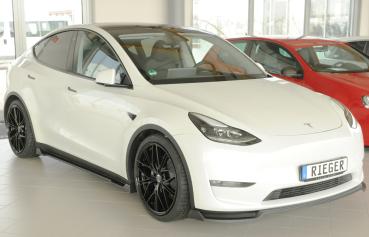 Rieger Spoilerschwert für originale Frontschürze für Tesla Model Y (ab 03/2020, alle Modelle inkl. Performance) – ABS schwarz-matt (Finish), inkl. ABE