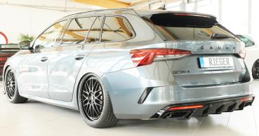 Rieger Heckeinsatz für Skoda Octavia RS (NX) Glossy schwarz glänzend Y 00088254