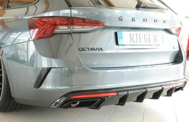 Rieger Heckeinsatz für Skoda Octavia RS (NX) Glossy schwarz glänzend Y 00088255