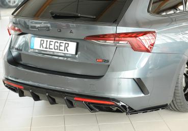 Rieger Heckeinsatz für Skoda Octavia RS (NX) Glossy schwarz glänzend Y 00088255