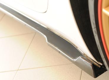 Rieger Seitenschwelleransatz links für originale Seitenschweller für Tesla Model 3 (06/2018–09/2023 bis Facelift, ab 10/2023 Facelift, alle Modelle inkl. Performance) – ABS schwarz glänzend, inkl. Gutachten