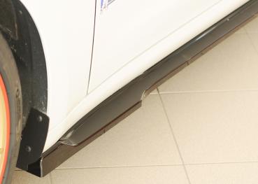 Rieger Seitenschwelleransatz links für originale Seitenschweller für Tesla Model 3 (06/2018–09/2023 bis Facelift, ab 10/2023 Facelift, alle Modelle inkl. Performance) – ABS schwarz glänzend, inkl. Gutachten