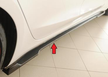 Rieger Seitenschwelleransatz rechts für originale Seitenschweller für Tesla Model 3 (06/2018–09/2023 bis Facelift, ab 10/2023 Facelift, alle Modelle inkl. Performance) – ABS schwarz glänzend, inkl. Gutachten