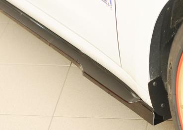 Rieger Seitenschwelleransatz rechts für originale Seitenschweller für Tesla Model 3 (06/2018–09/2023 bis Facelift, ab 10/2023 Facelift, alle Modelle inkl. Performance) – ABS schwarz glänzend, inkl. Gutachten