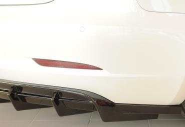 Rieger Heckeinsatz für originale Heckschürze für Tesla Model 3 (06/2018–09/2023, alle Modelle inkl. Performance, ohne Anhängekupplung) – ABS schwarz glänzend, inkl. Gutachten