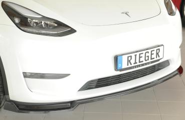 Rieger Spoilerschwert für originale Frontschürze für Tesla Model Y (ab 03/2020, alle Modelle inkl. Performance) – ABS schwarz glänzend, inkl. ABE
