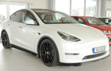 Rieger Spoilerschwert für originale Frontschürze für Tesla Model Y (ab 03/2020, alle Modelle inkl. Performance) – ABS schwarz glänzend, inkl. ABE
