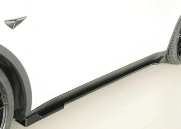 Rieger Seitenschwelleransatz links für originale Seitenschweller für Tesla Model Y (ab 03/2020, alle Modelle inkl. Performance) – ABS schwarz glänzend, inkl. Gutachten