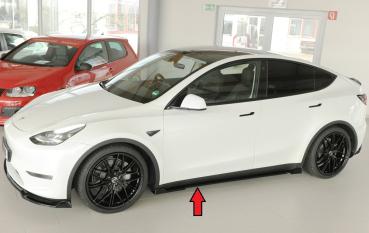 Rieger Seitenschwelleransatz links für originale Seitenschweller für Tesla Model Y (ab 03/2020, alle Modelle inkl. Performance) – ABS schwarz glänzend, inkl. Gutachten