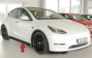 Rieger Seitenschwelleransatz rechts für originale Seitenschweller für Tesla Model Y (ab 03/2020, alle Modelle inkl. Performance) – ABS schwarz glänzend, inkl. Gutachten