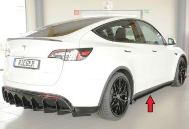 Rieger Seitenschwelleransatz rechts für originale Seitenschweller für Tesla Model Y (ab 03/2020, alle Modelle inkl. Performance) – ABS schwarz glänzend, inkl. Gutachten