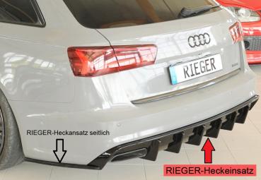 Rieger Heckeinsatz (für Fzg. mit AHK) für Audi A6 (4G/C7) Glossy schwarz glänzend Y 00088369
