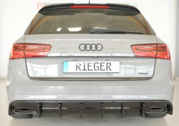 Rieger Heckeinsatz (für Fzg. mit AHK) für Audi A6 (4G/C7) Glossy schwarz glänzend Y 00088369