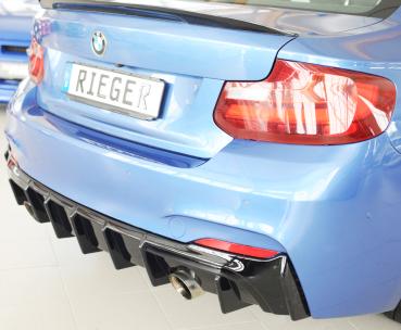 Rieger Heckeinsatz für BMW 2er F22/ F23 (1C) Glossy schwarz glänzend Y 00088427