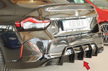 Rieger Heckeinsatz (Mittelteil) für BMW 2er G42 (G2C) Glossy schwarz glänzend Y 00088436