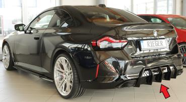 Rieger Heckeinsatz (Mittelteil) für BMW 2er G42 (G2C) Glossy schwarz glänzend Y 00088436