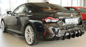 Rieger Heckeinsatz (Mittelteil) für BMW 2er G42 (G2C) Glossy schwarz glänzend Y 00088436