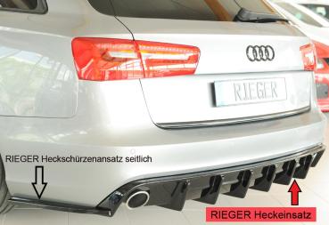 Rieger Heckeinsatz (für Fzg. ohne AHK) für Audi A6 (4G/C7) Glossy schwarz glänzend Y 00088455