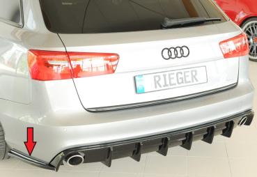 Rieger Heckeinsatz (für Fzg. ohne AHK) für Audi A6 (4G/C7) Glossy schwarz glänzend Y 00088455