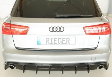Rieger Heckeinsatz (für Fzg. ohne AHK) für Audi A6 (4G/C7) Glossy schwarz glänzend Y 00088455