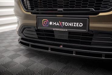 Maxton Design Front Ansatz V.2 für Ford Transit Custom Mk1 Facelift / Tourneo Custom Mk1 Facelift schwarz Hochglanz