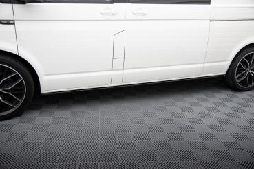 Maxton Design Seitenschweller Ansatz für VW T6.1 Long schwarz Hochglanz